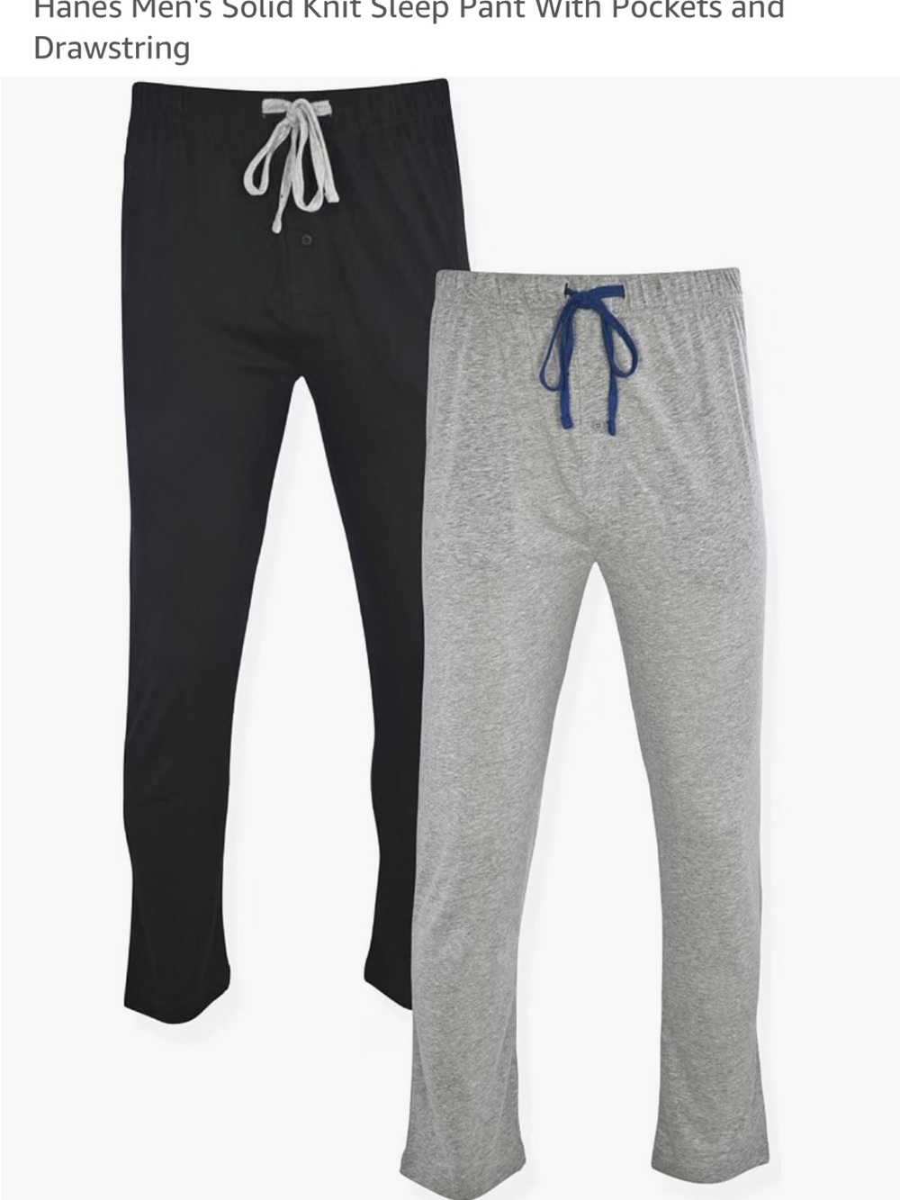 Hanes Men's Black lounge pants